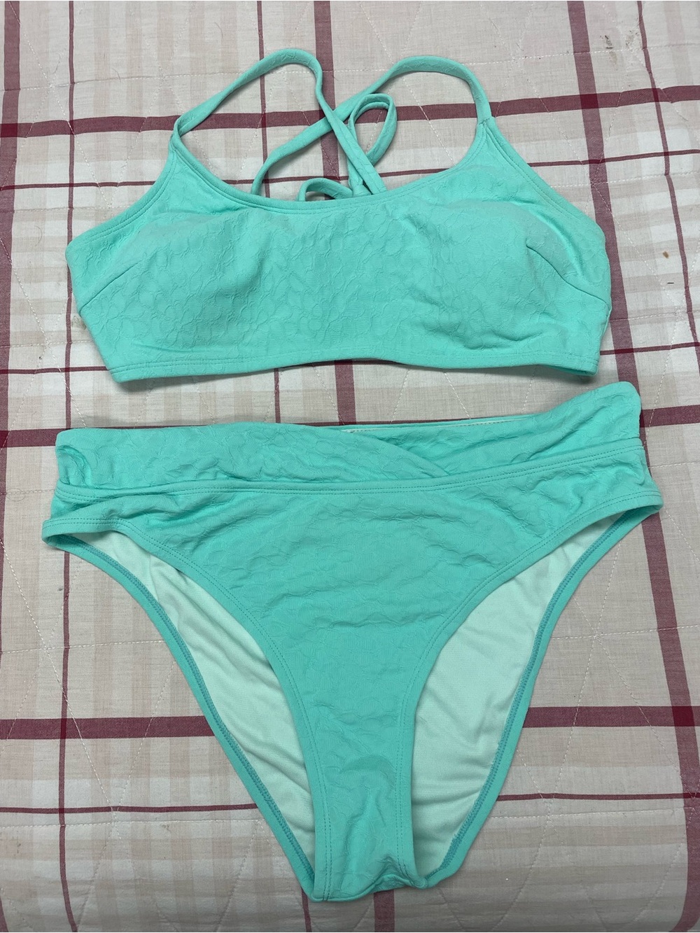 Cupshe Turquoise Strappy Bikini Set